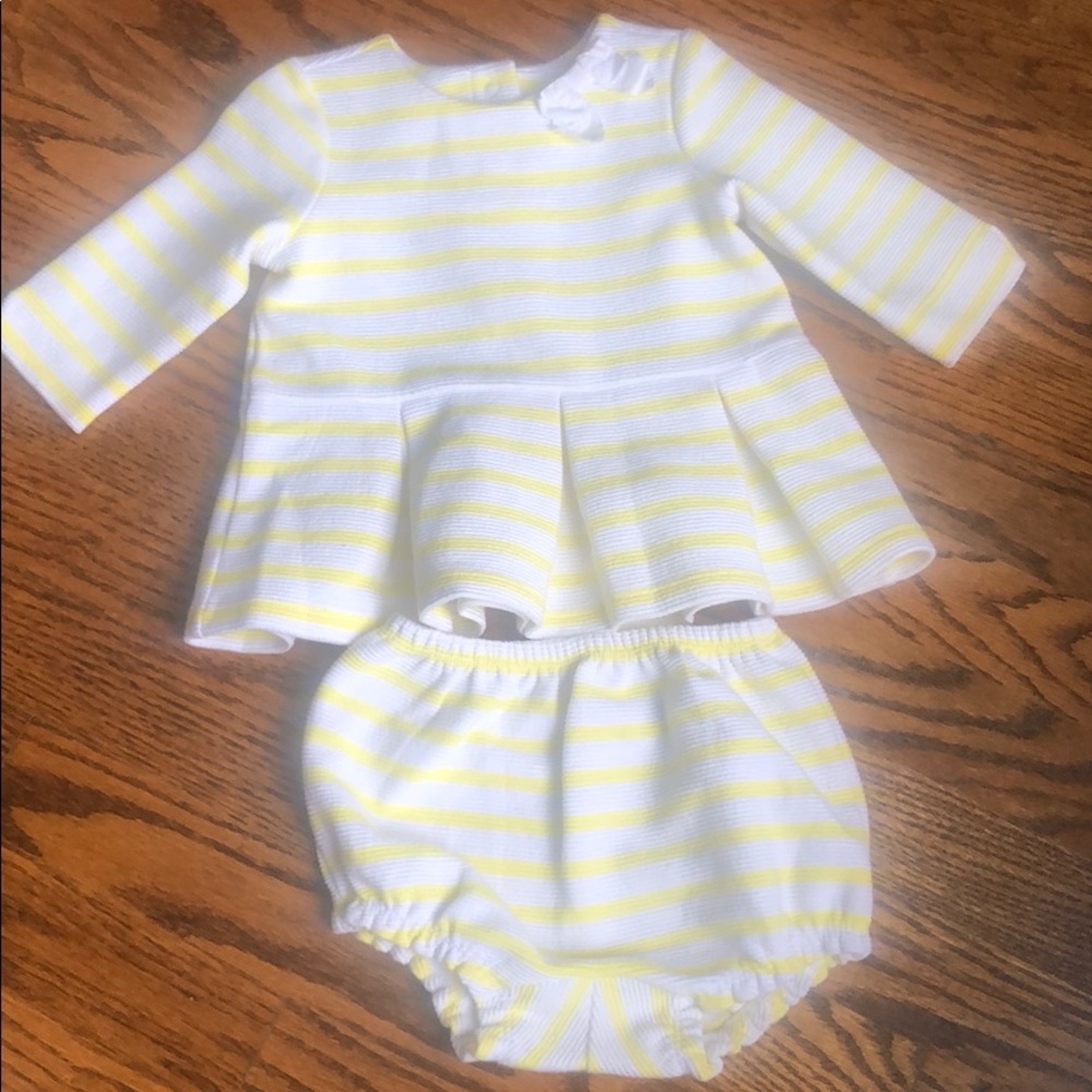 Janie and Jack Peplum Striped Matching Set